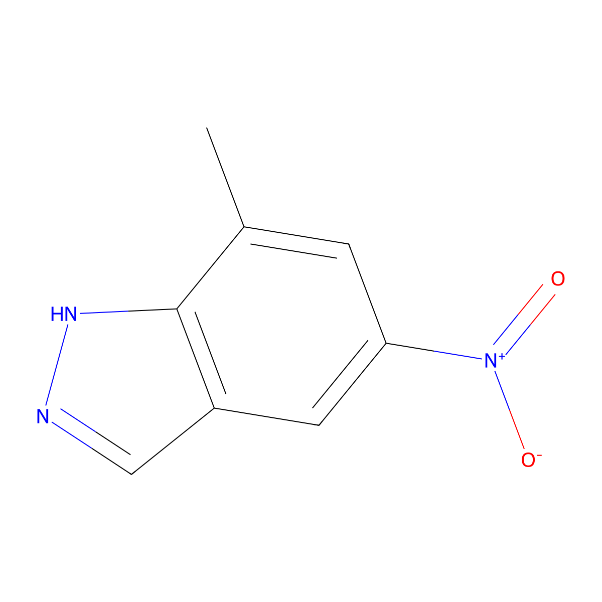 7-Methyl-5-nitro-1H-indazole molecular structure, CAS 75785-12-5