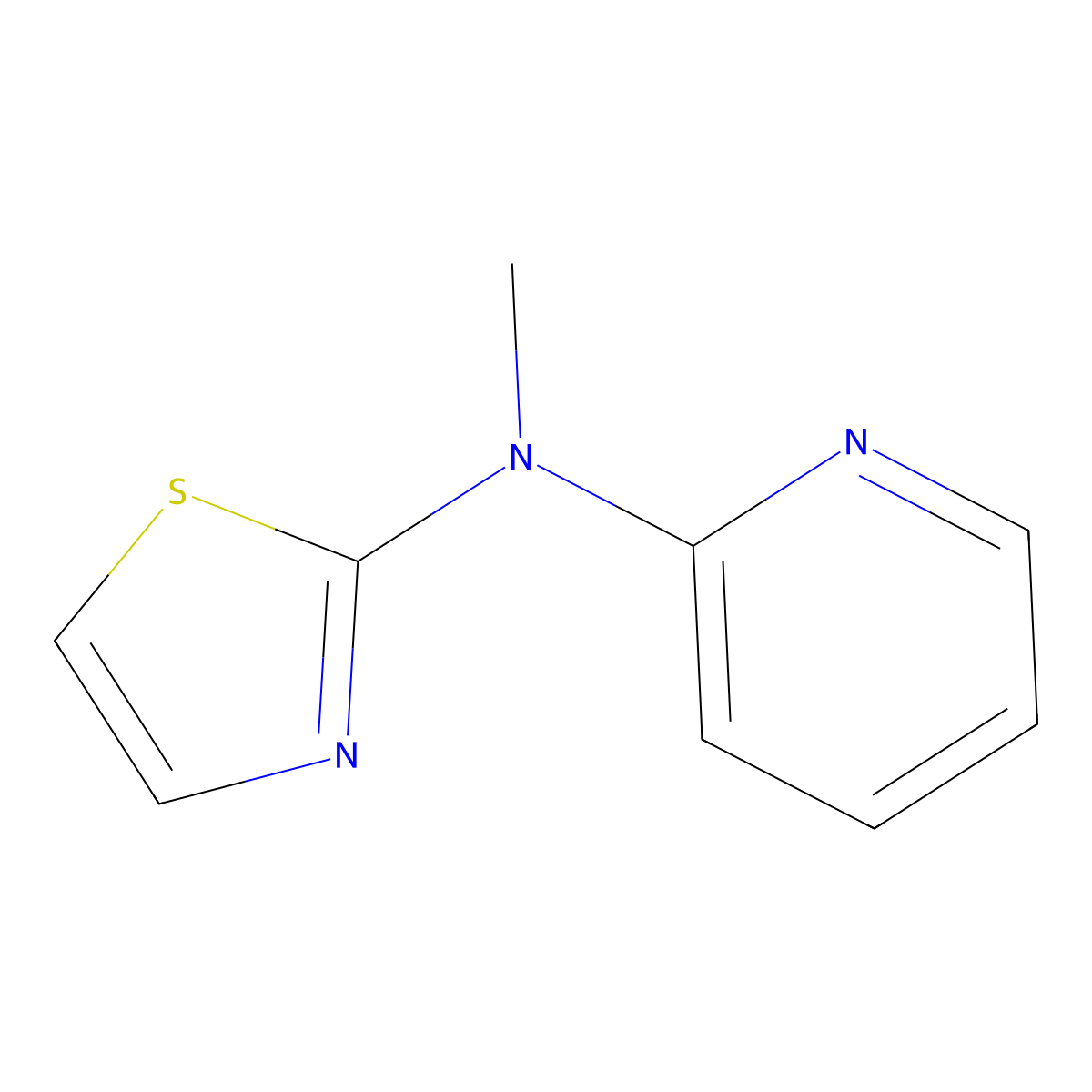 N-Methyl-N-(pyridin-2-yl)thiazol-2-amine molecular structure, CAS 757885-02-2