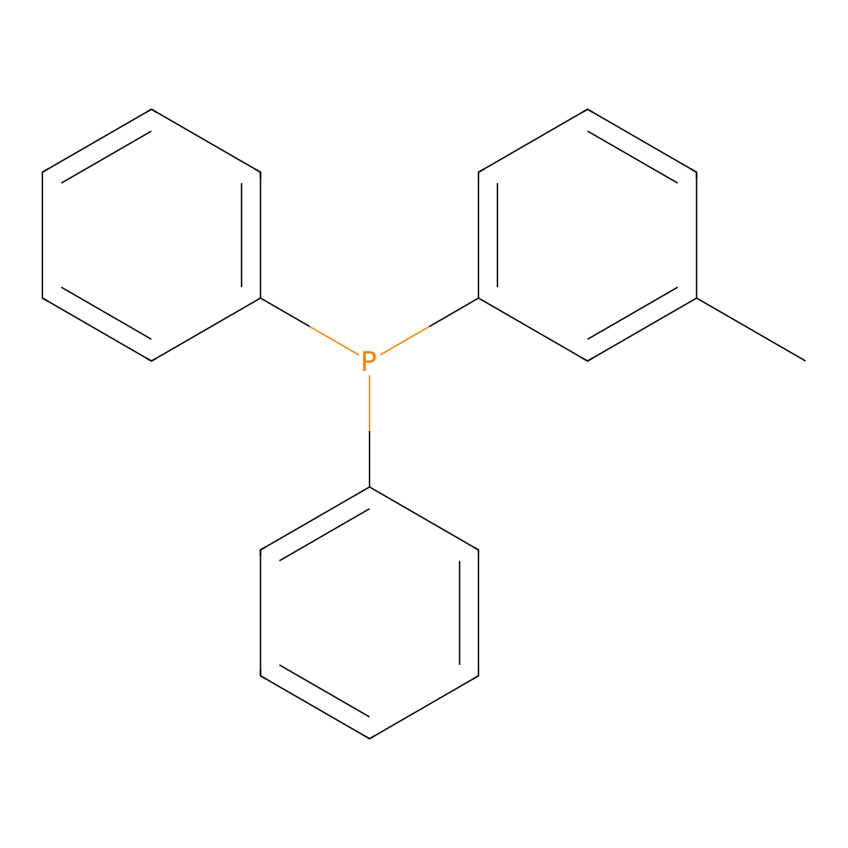 (3-Methylphenyl)(diphenyl)phosphane molecular structure, CAS 7579-70-6