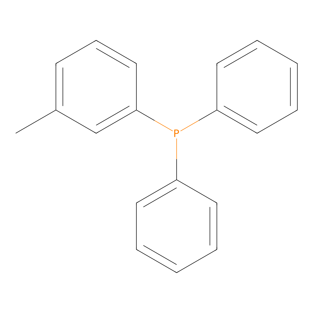 (3-Methylphenyl)(diphenyl)phosphane molecular structure, CAS 7579-70-6