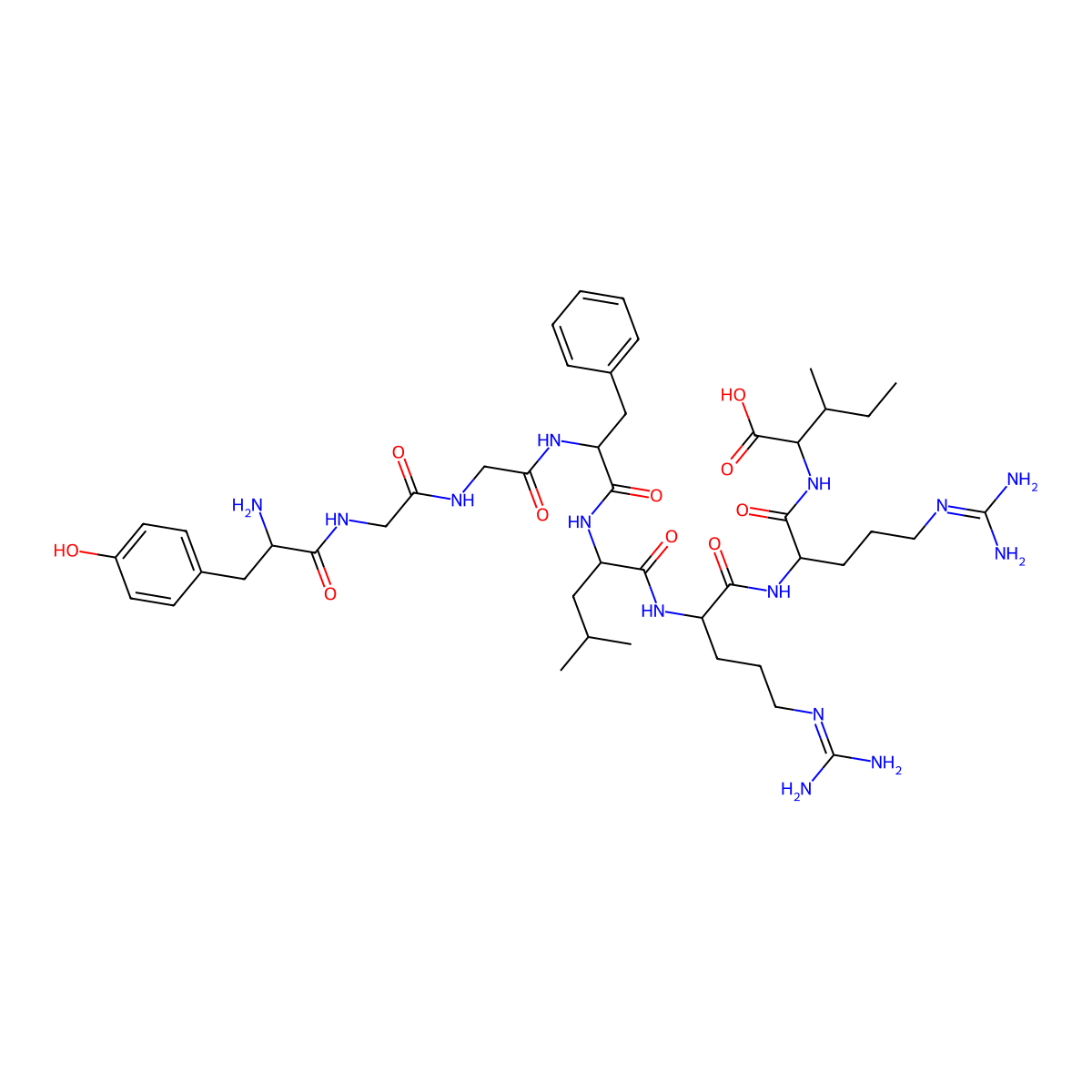 Dynorphin (1-8) molecular structure, CAS 75790-53-3