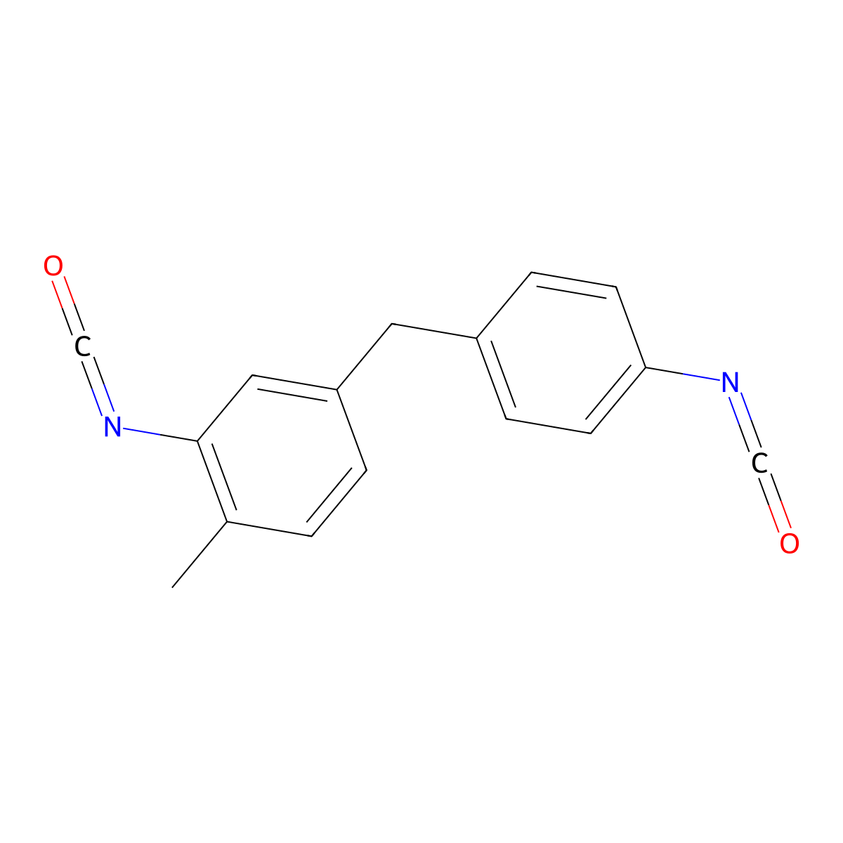 5-(p-Isocyanatobenzyl)-o-tolyl isocyanate molecular structure, CAS 75790-84-0