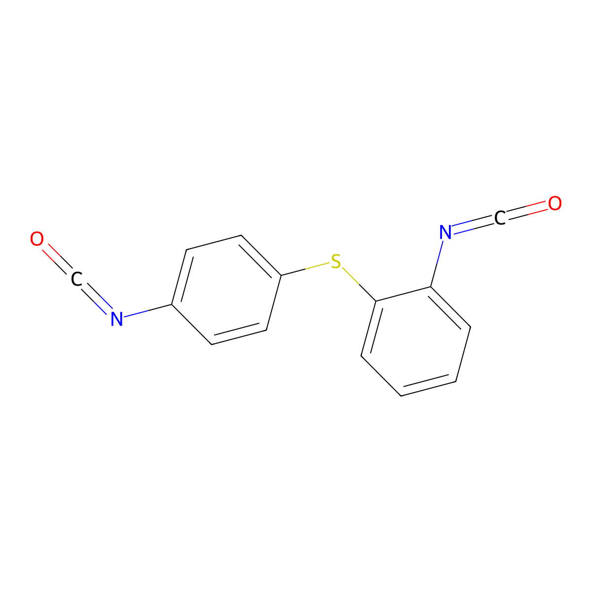 2,4'-Diisocyanatodiphenyl sulfide molecular structure, CAS 75790-87-3