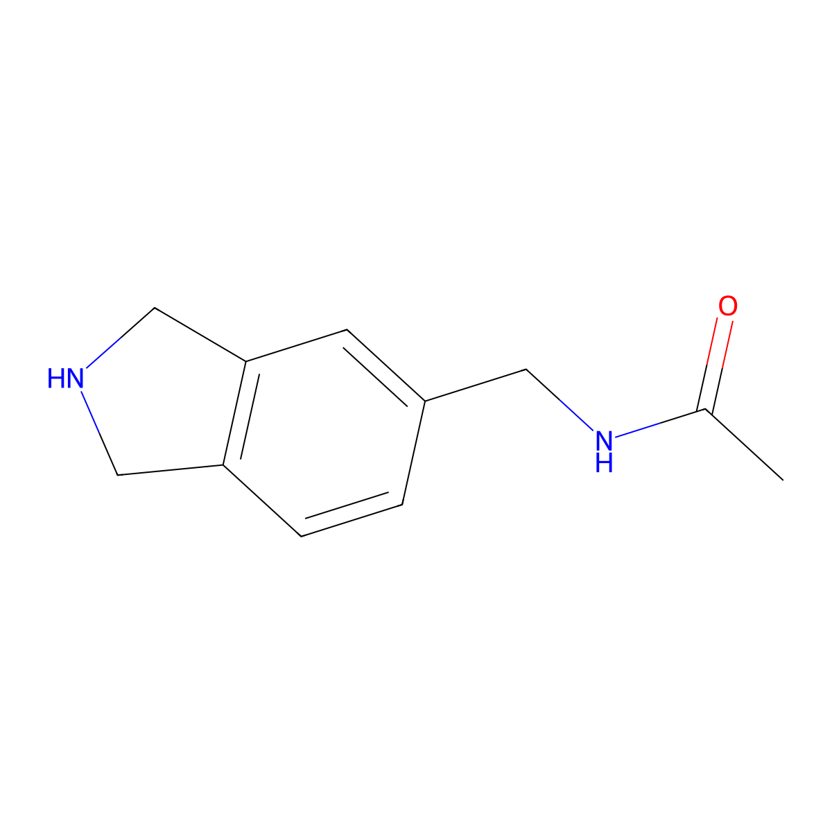 N-(isoindolin-5-ylmethyl)acetamide molecular structure, CAS 757907-80-5