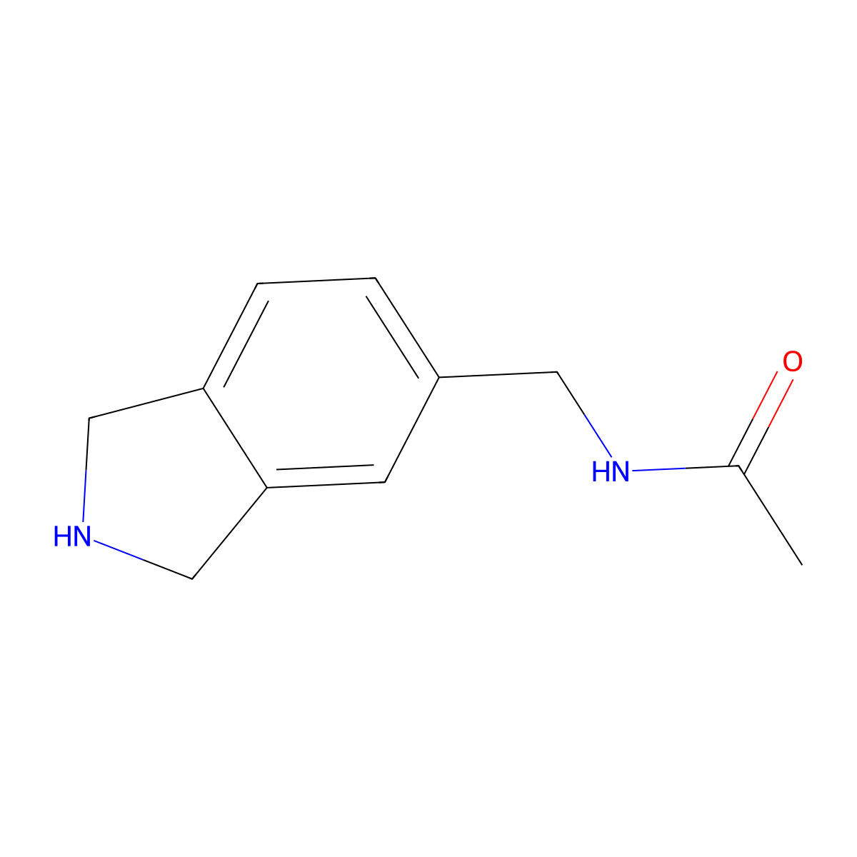 N-(isoindolin-5-ylmethyl)acetamide molecular structure, CAS 757907-80-5