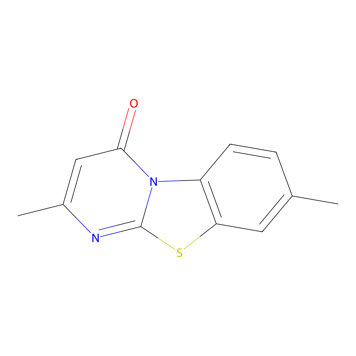 2,8-Dimethylpyrimido[2,1-b][1,3]benzothiazol-4-one molecular structure, CAS 75791-83-2