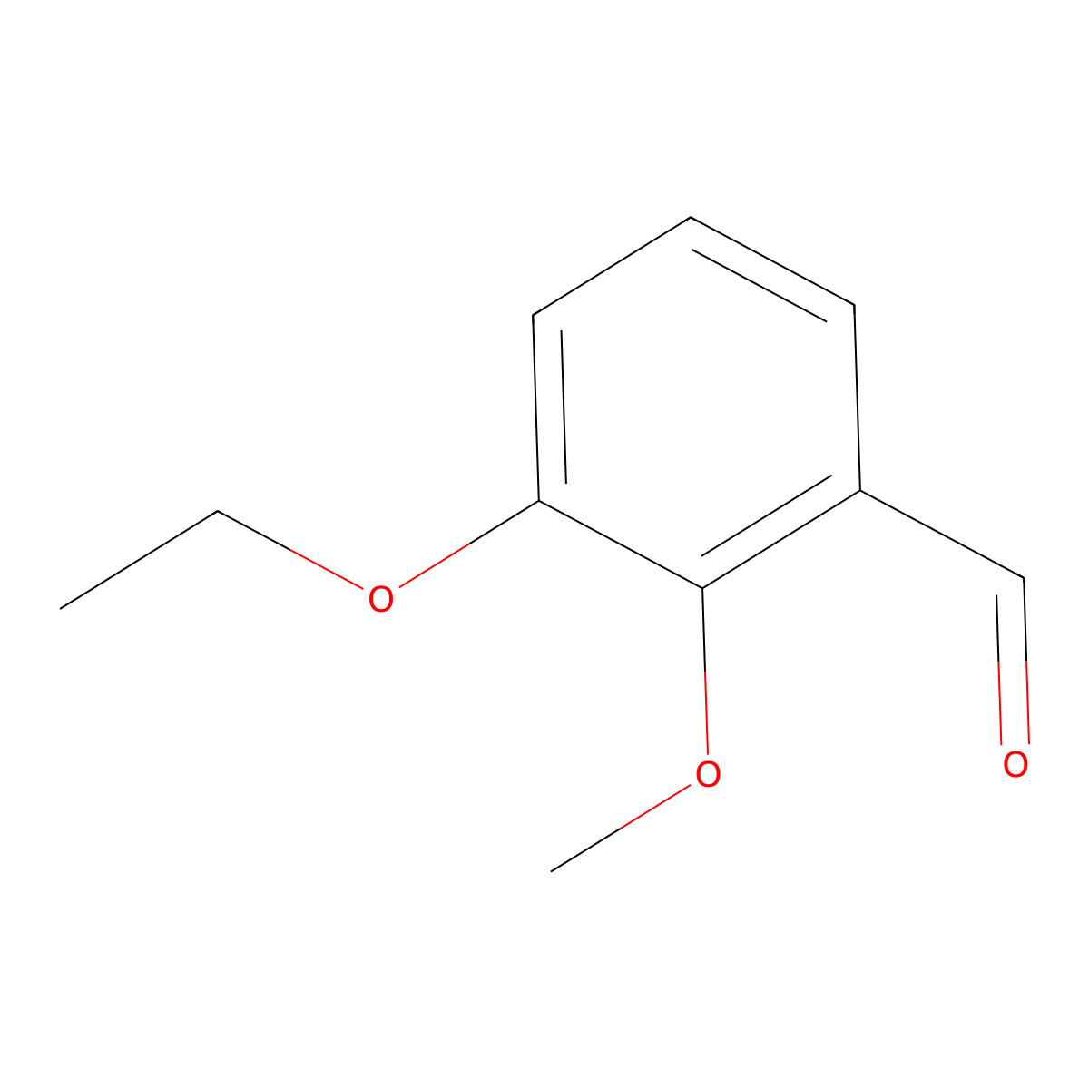 3-Ethoxy-2-methoxybenzaldehyde molecular structure, CAS 75792-34-6