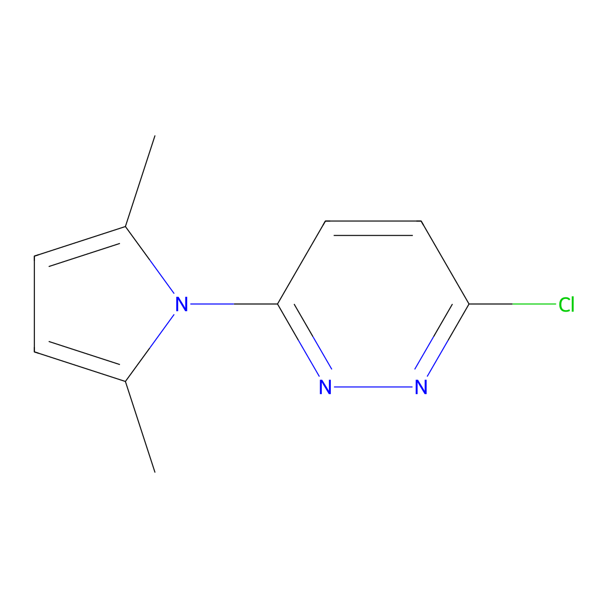 3-Chloro-6-(2,5-dimethyl-1h-pyrrol-1-yl)pyridazine molecular structure, CAS 75792-65-3