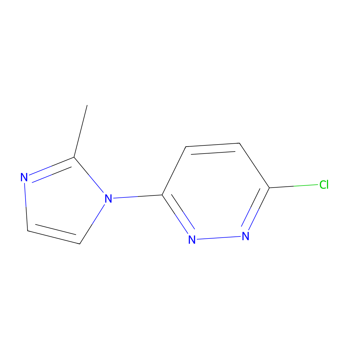 3-Chloro-6-(2-methyl-1H-imidazol-1-YL)pyridazine molecular structure, CAS 75792-66-4