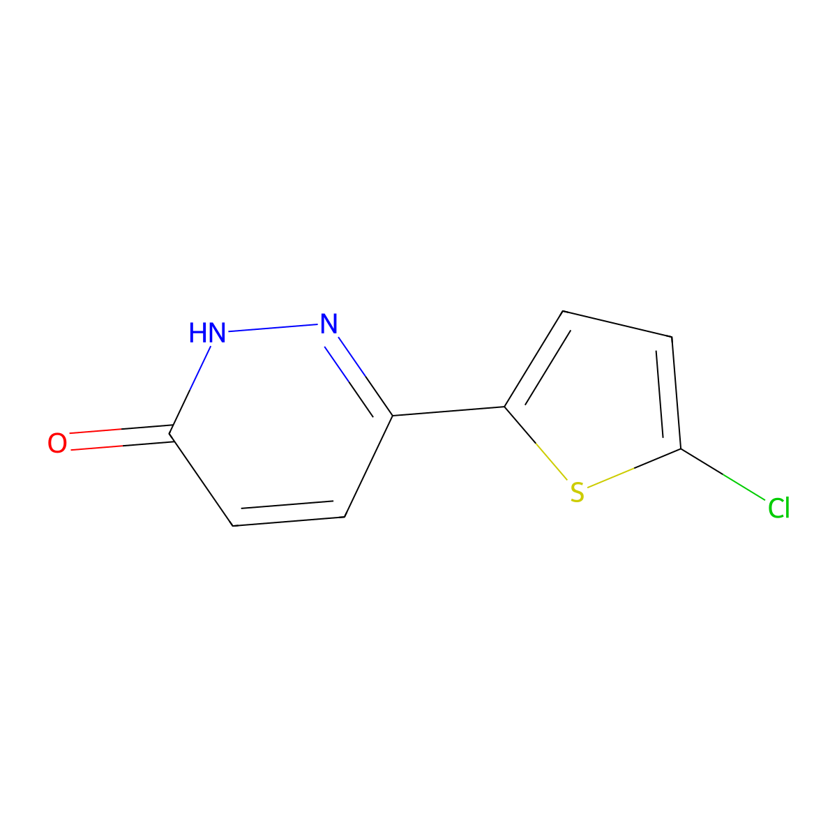 6-(5-Chlorothiophen-2-yl)pyridazin-3-ol molecular structure, CAS 75792-70-0