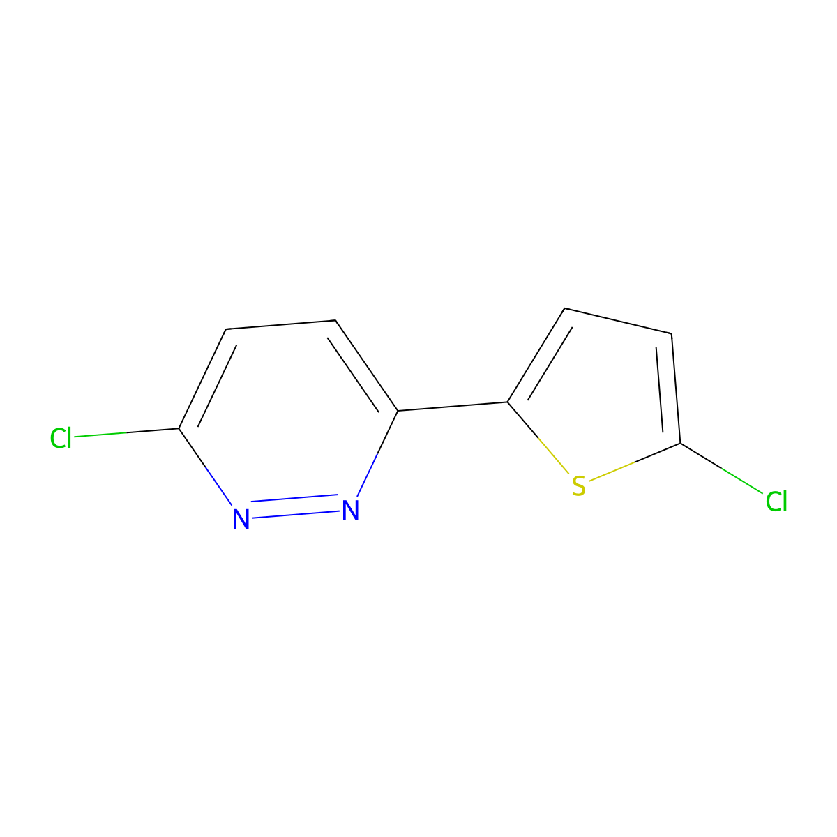 3-Chloro-6-(5-chlorothiophen-2-yl)pyridazine molecular structure, CAS 75792-71-1