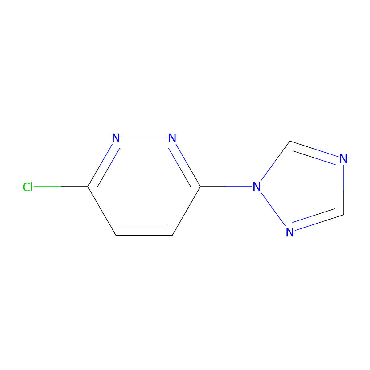 3-Chloro-6-(1H-1,2,4-triazol-1-YL)pyridazine molecular structure, CAS 75792-73-3