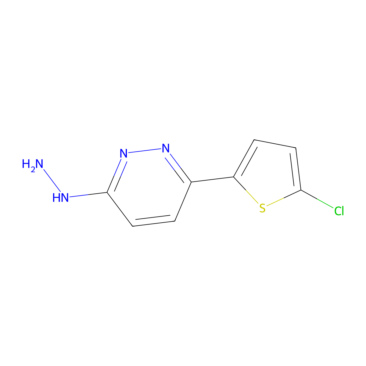 3-(5-Chlorothiophen-2-yl)-6-hydrazinylpyridazine molecular structure, CAS 75792-88-0