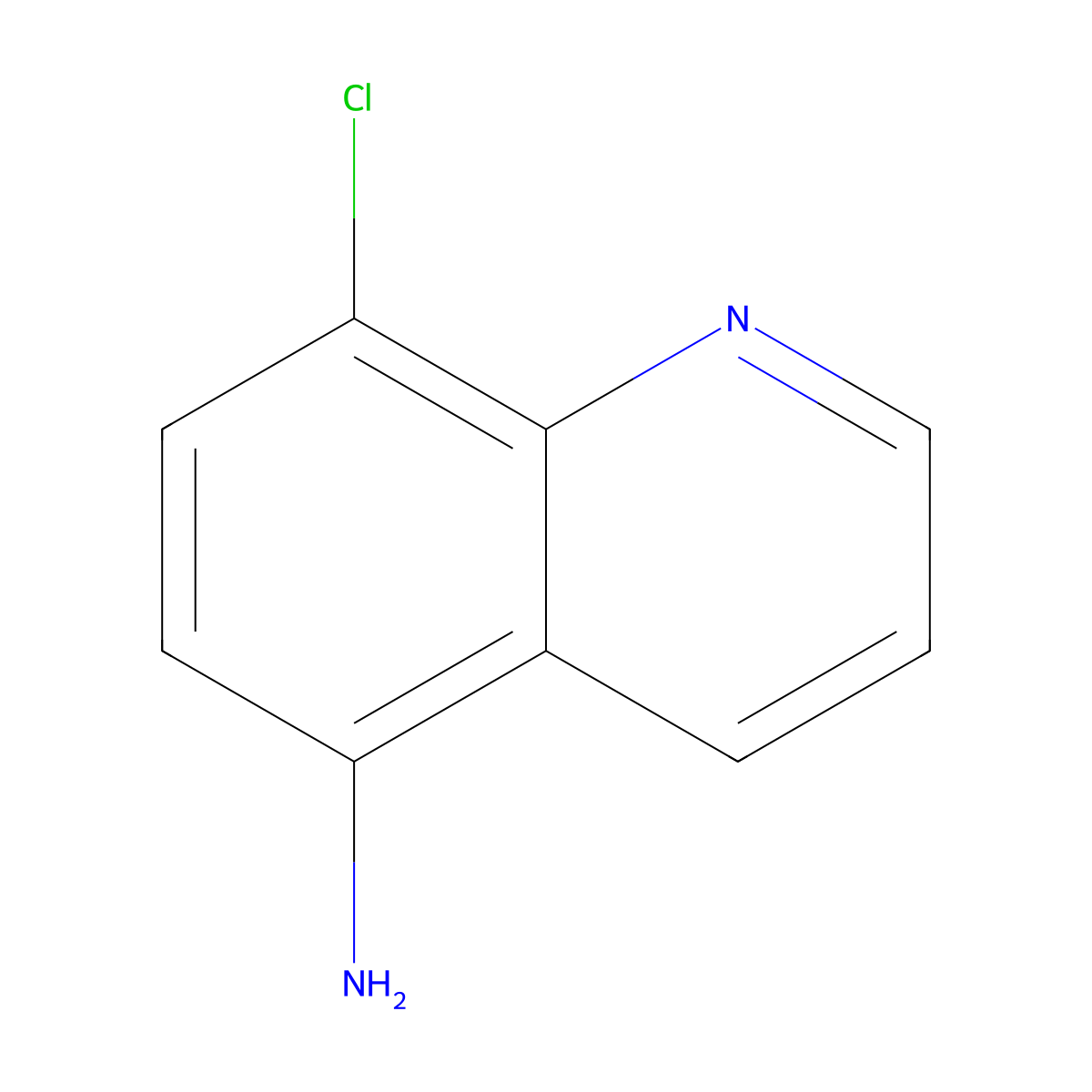 8-Chloro-5-quinolinamine molecular structure, CAS 75793-58-7