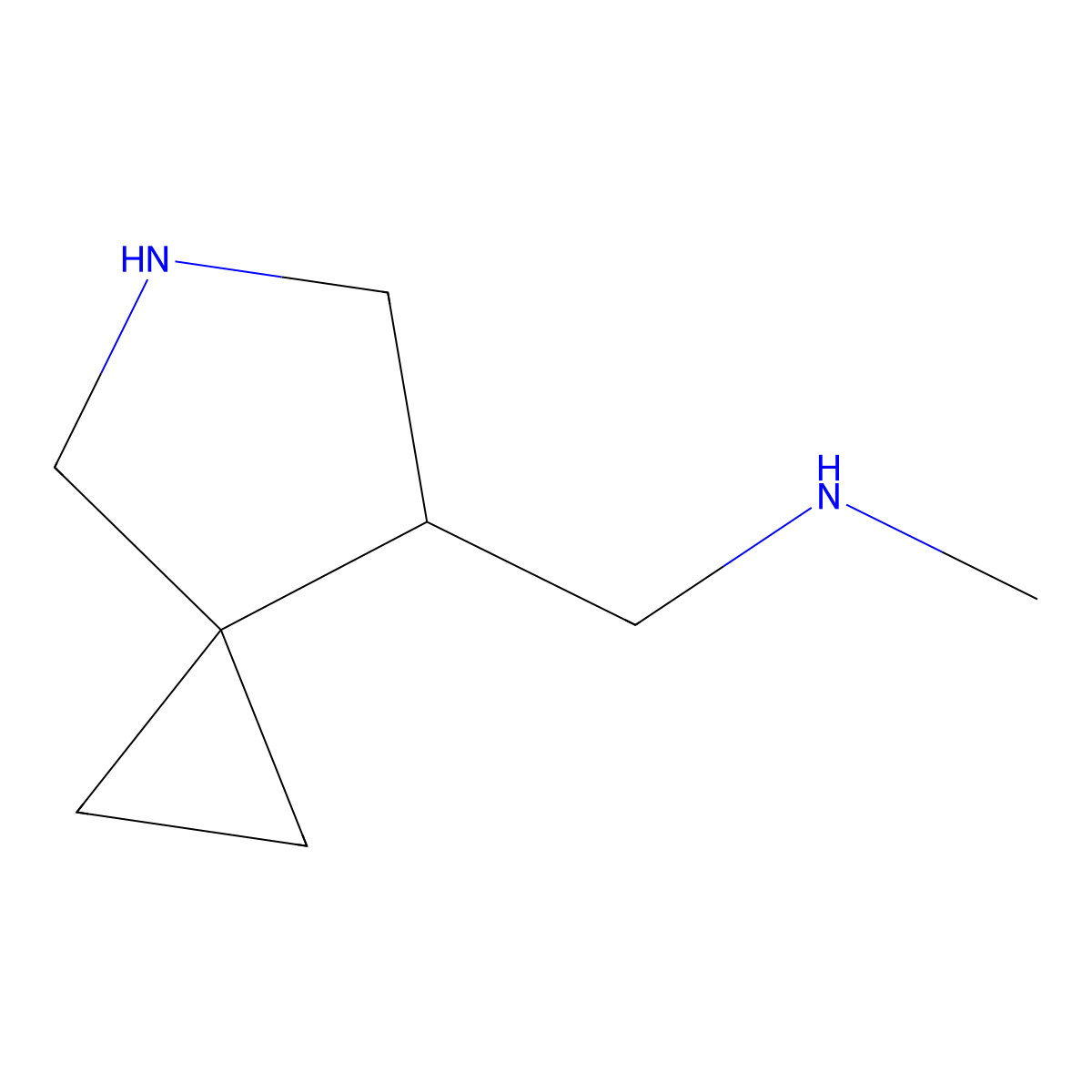 ({5-Azaspiro[2.4]heptan-7-yl}methyl)(methyl)amine molecular structure, CAS 757937-77-2