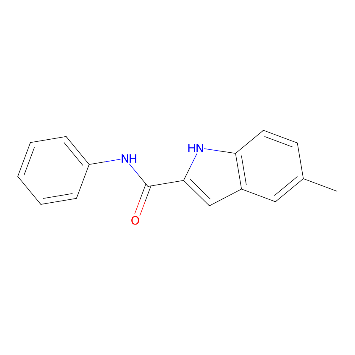 5-methyl-N-phenyl-1H-indole-2-carboxamide molecular structure, CAS 757946-31-9