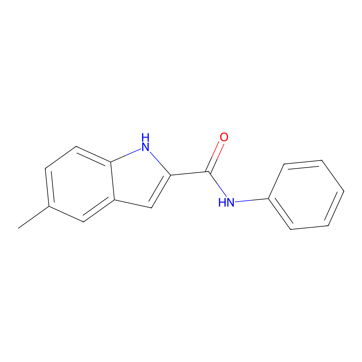 5-methyl-N-phenyl-1H-indole-2-carboxamide molecular structure, CAS 757946-31-9