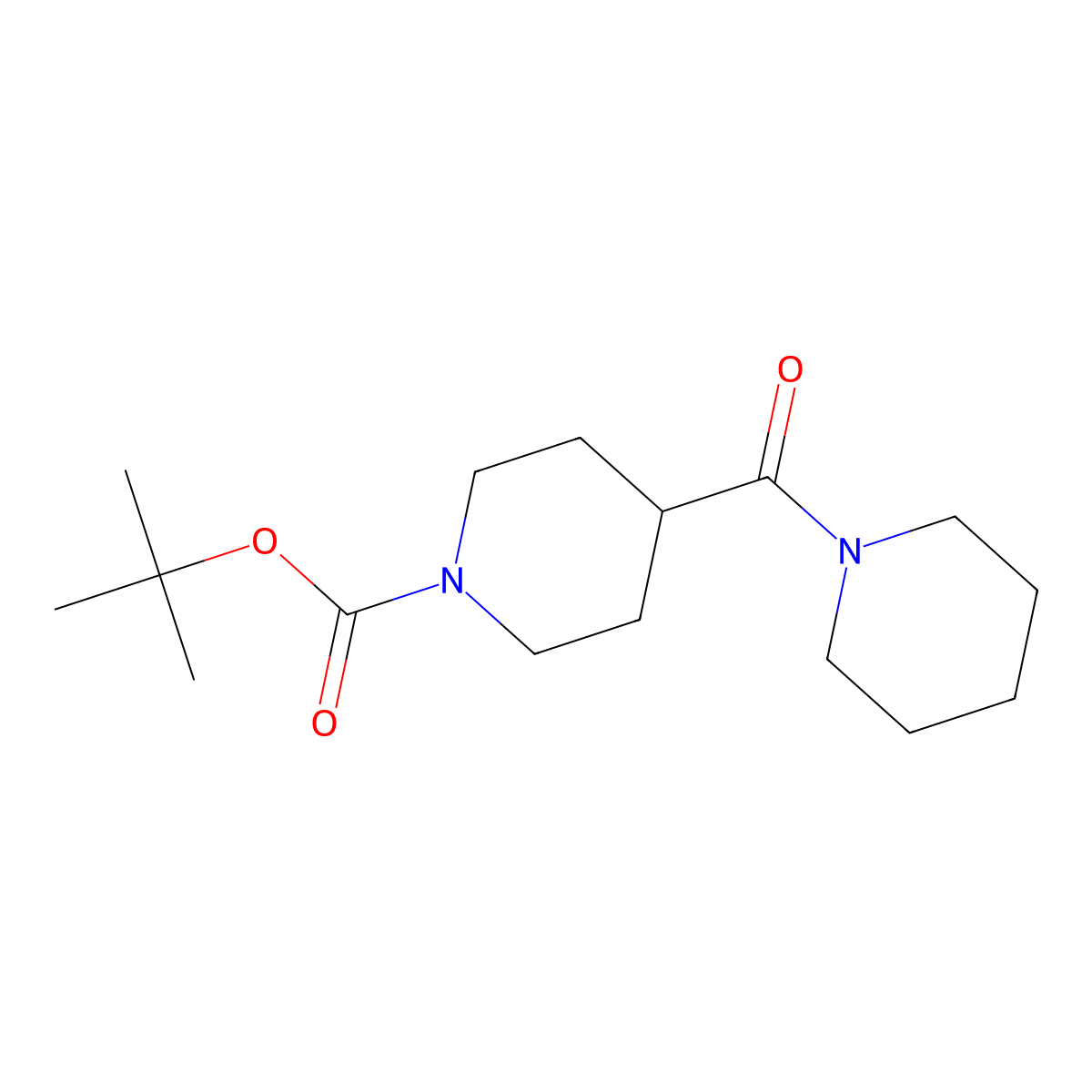 Tert-butyl 4-(piperidine-1-carbonyl)piperidine-1-carboxylate molecular structure, CAS 757949-38-5