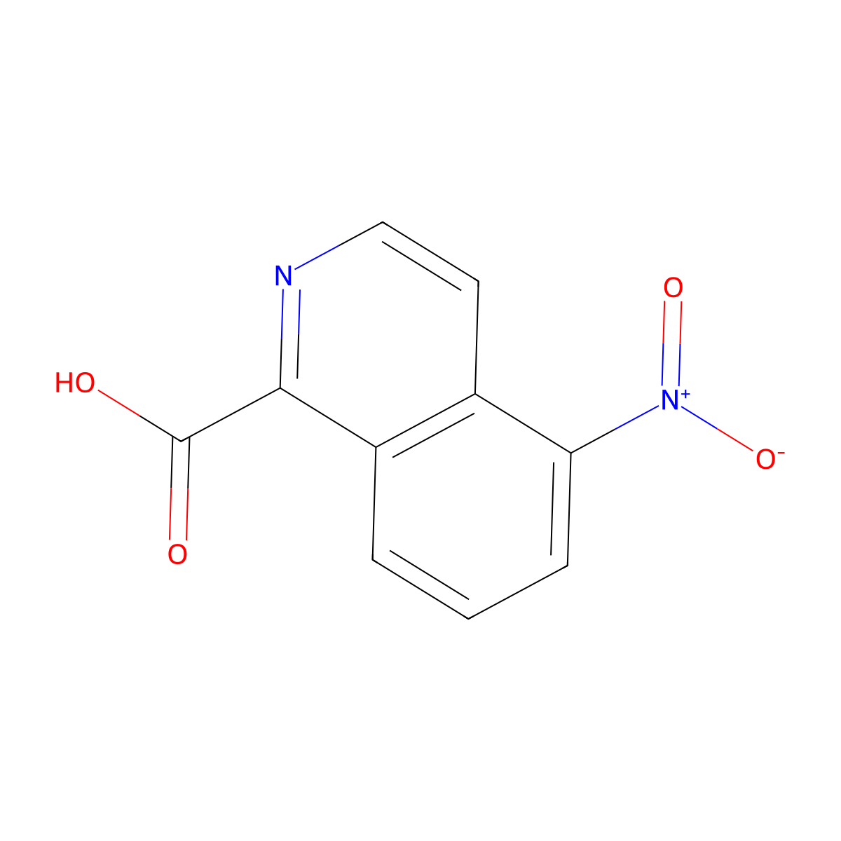 5-Nitroisoquinoline-1-carboxylic acid molecular structure, CAS 75795-40-3