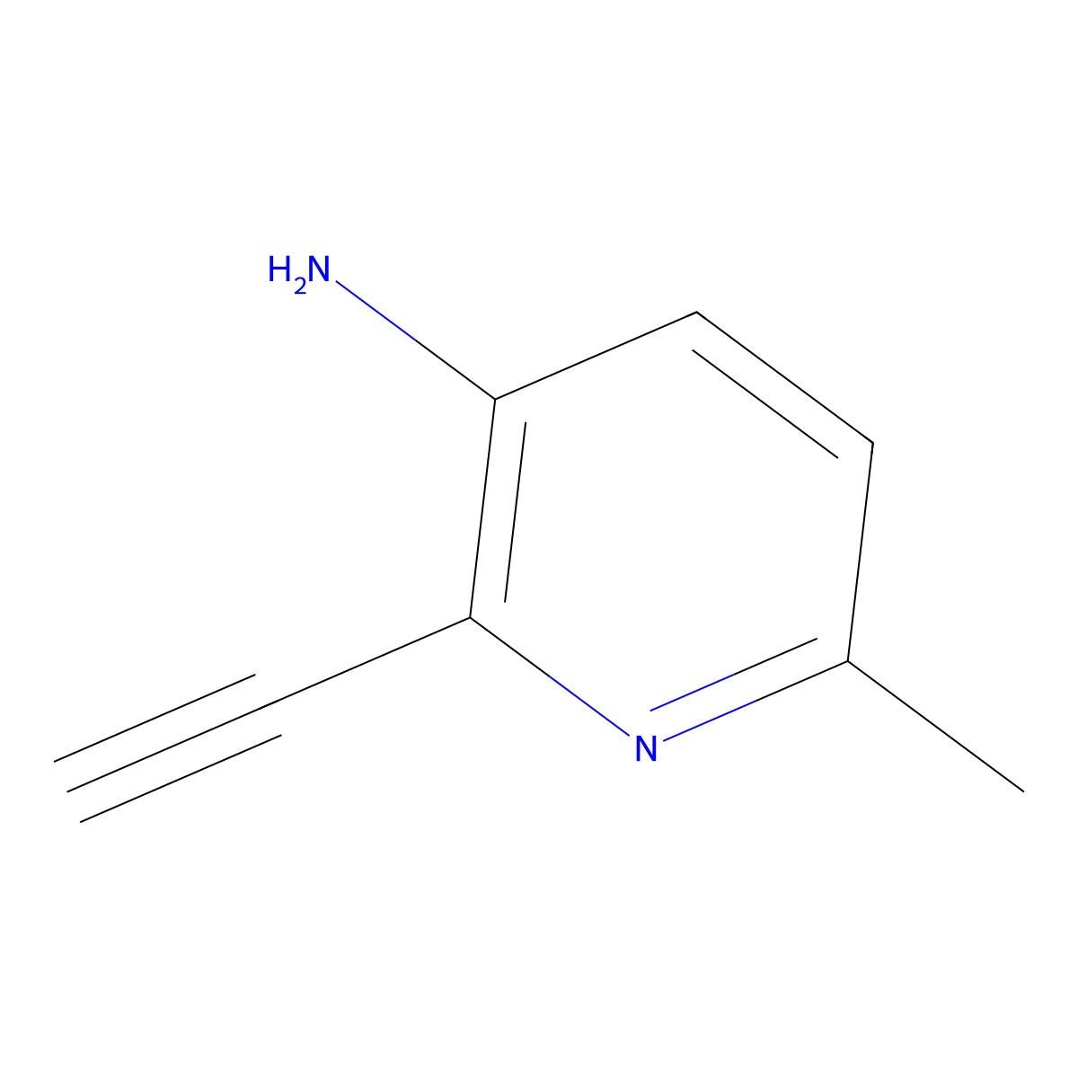 2-Ethynyl-6-methylpyridin-3-amine molecular structure, CAS 757950-12-2