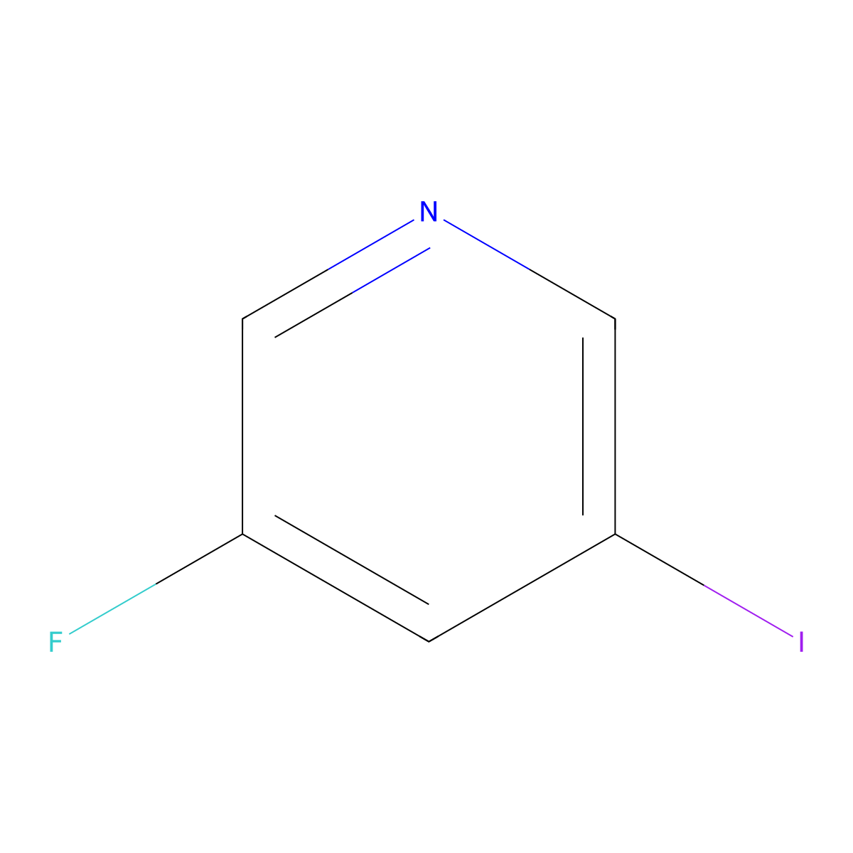 3-Fluoro-5-iodopyridine molecular structure, CAS 757950-13-3