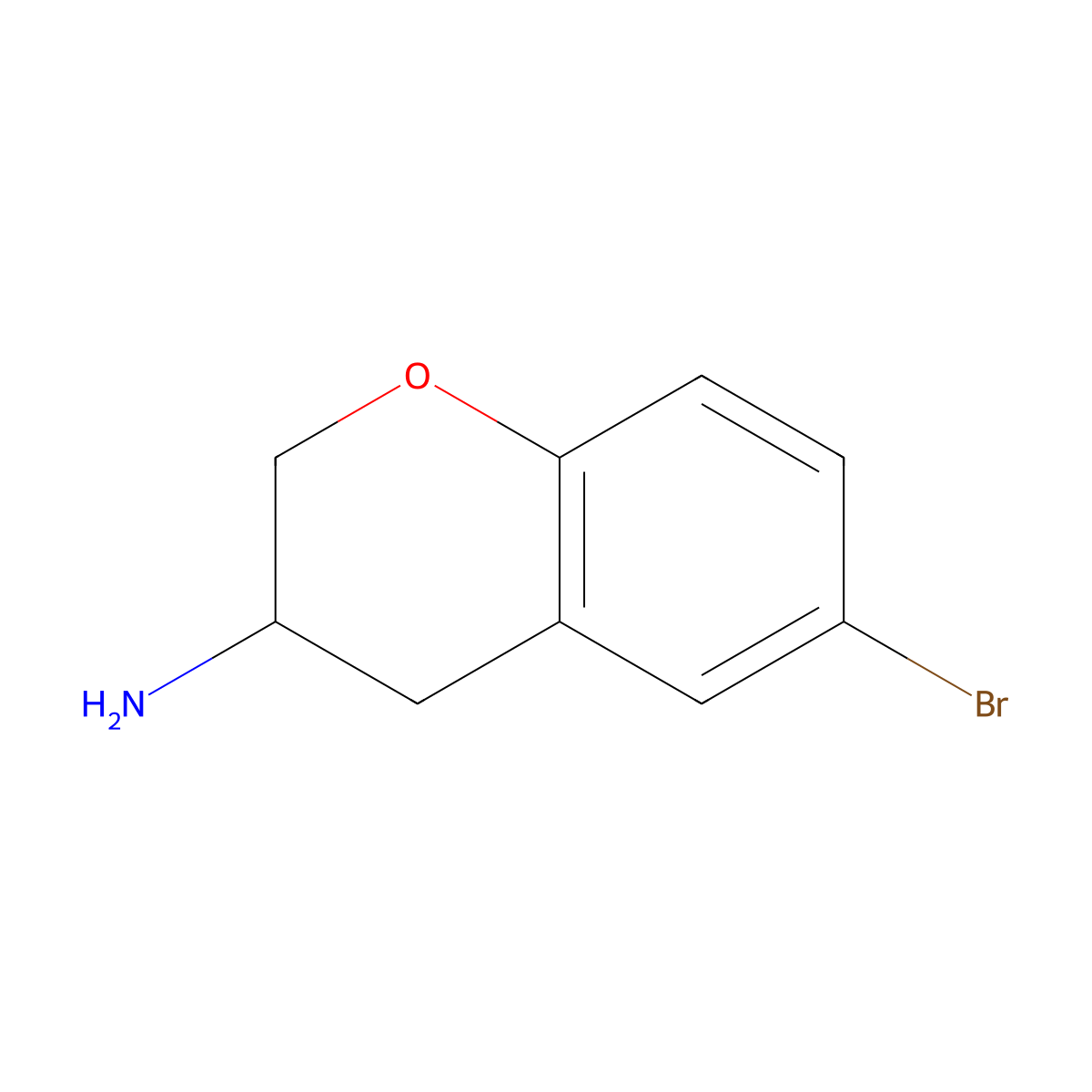 6-Bromochroman-3-amine molecular structure, CAS 757956-65-3