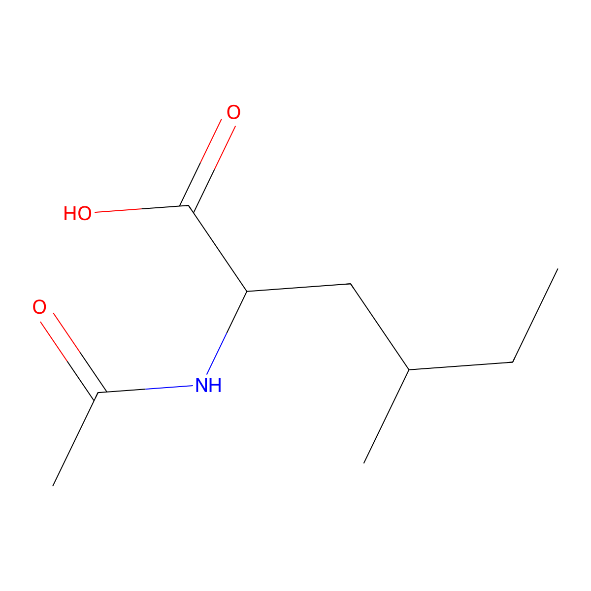 2-Acetamido-4-methylhexanoic acid molecular structure, CAS 757959-97-0