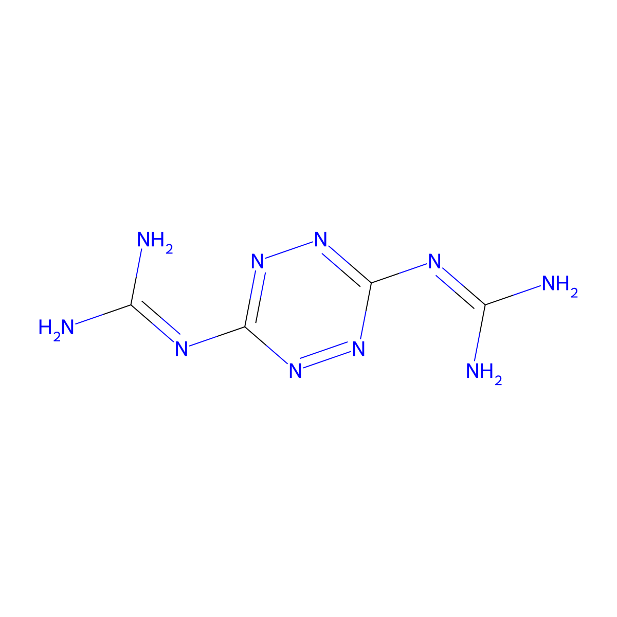 1,1'-(1,2,4,5-Tetrazine-3,6-diyl)diguanidine molecular structure, CAS 757961-08-3