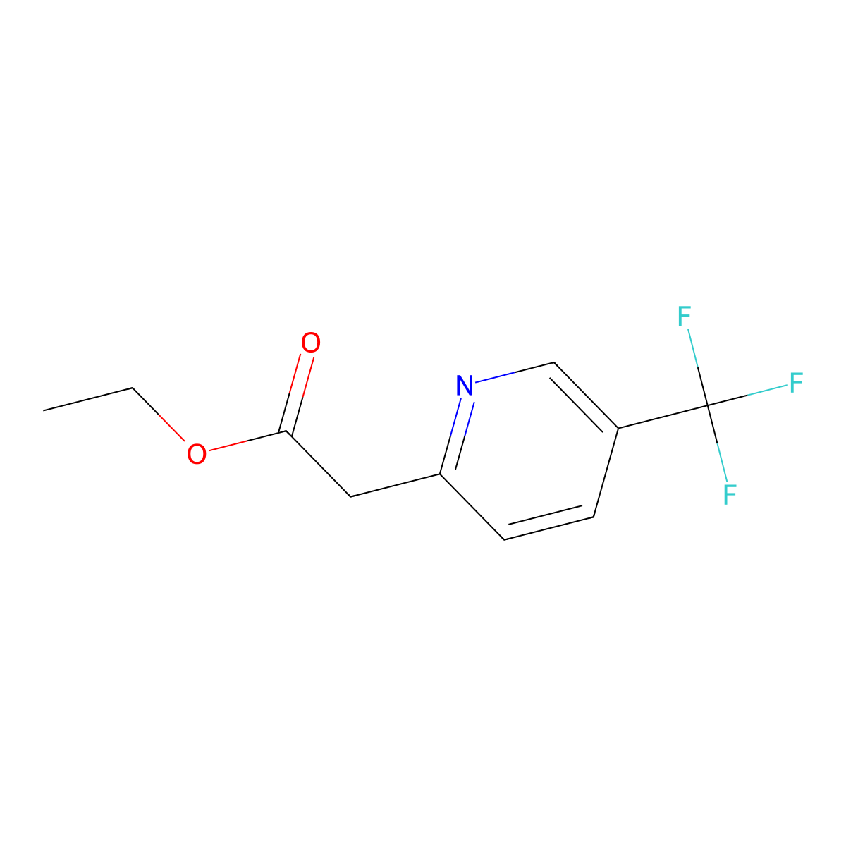 Ethyl 2-(5-(trifluoromethyl)pyridin-2-yl)acetate molecular structure, CAS 757971-25-8