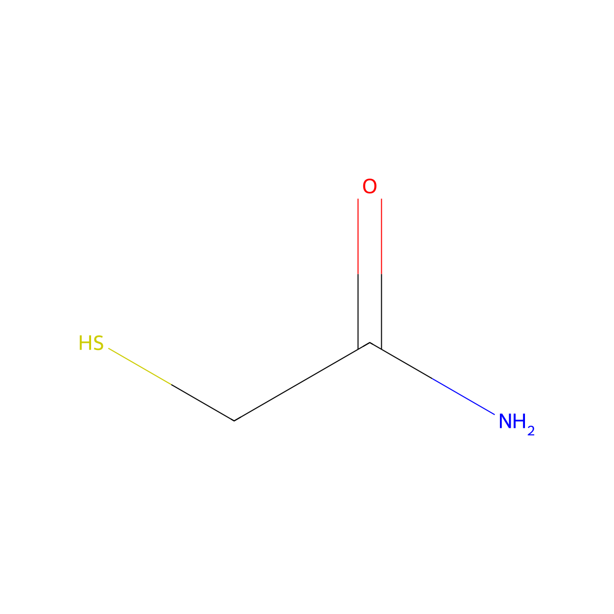 2-Mercaptoacetamide molecular structure, CAS 758-08-7