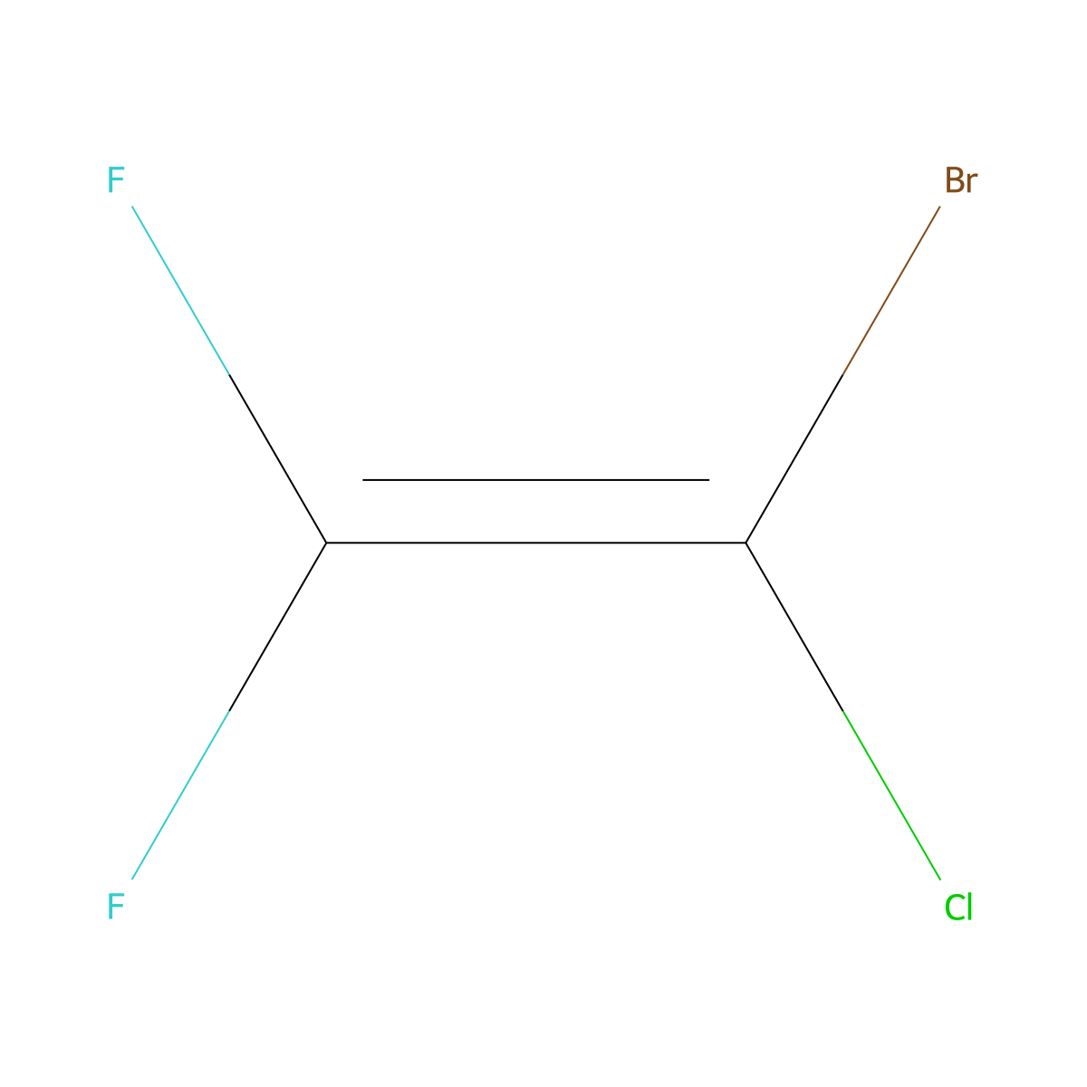 1-Bromo-1-chloro-2,2-difluoroethene molecular structure, CAS 758-24-7