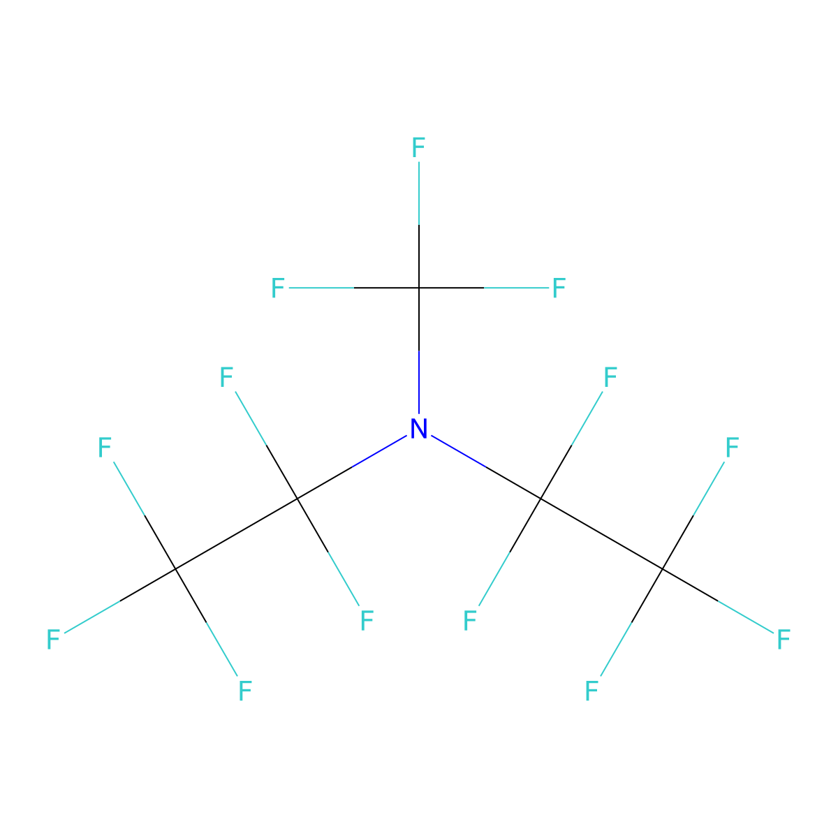 Perfluoromethyldiethylamine molecular structure, CAS 758-48-5