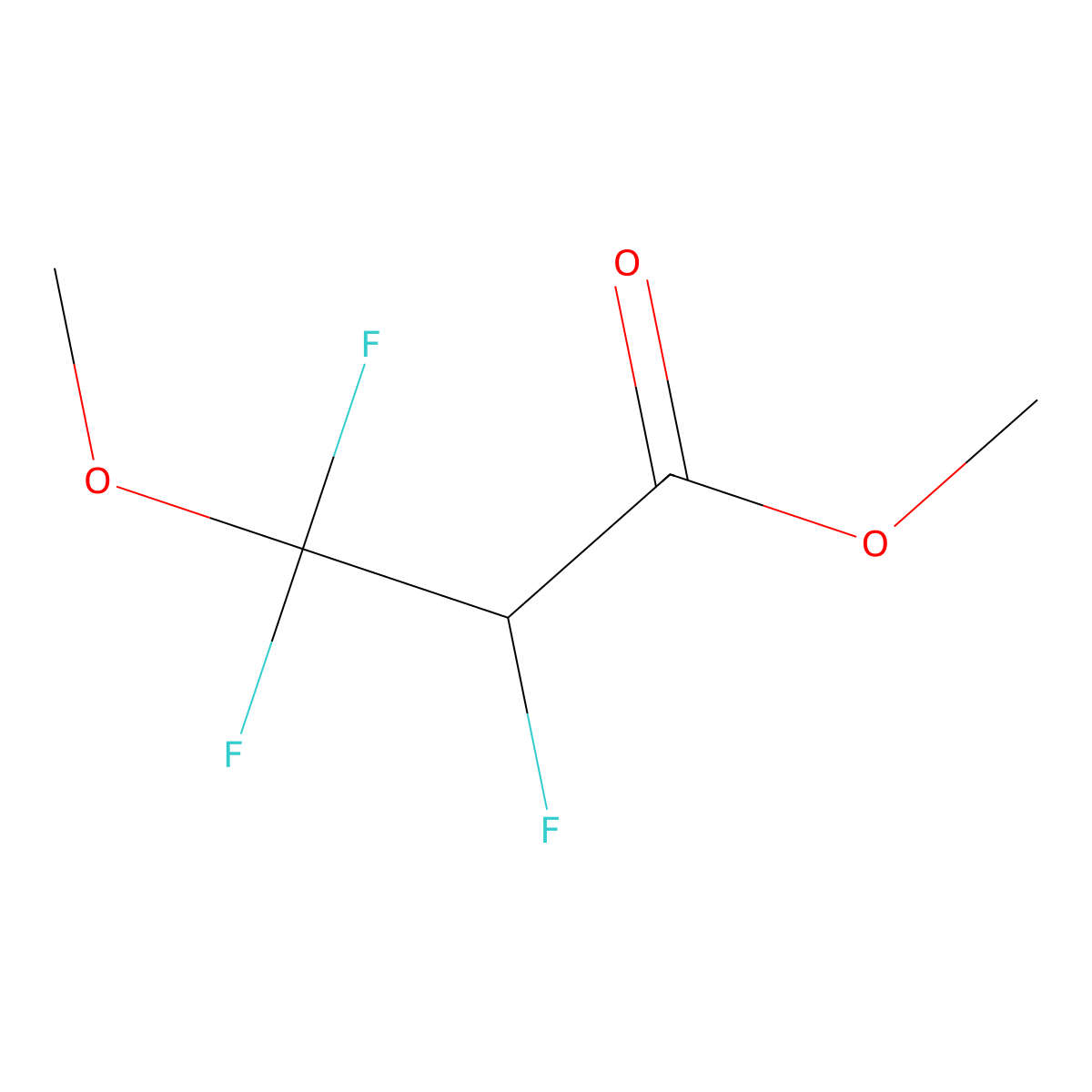 Methyl 2,3,3-trifluoro-3-methoxypropanoate molecular structure, CAS 758-69-0