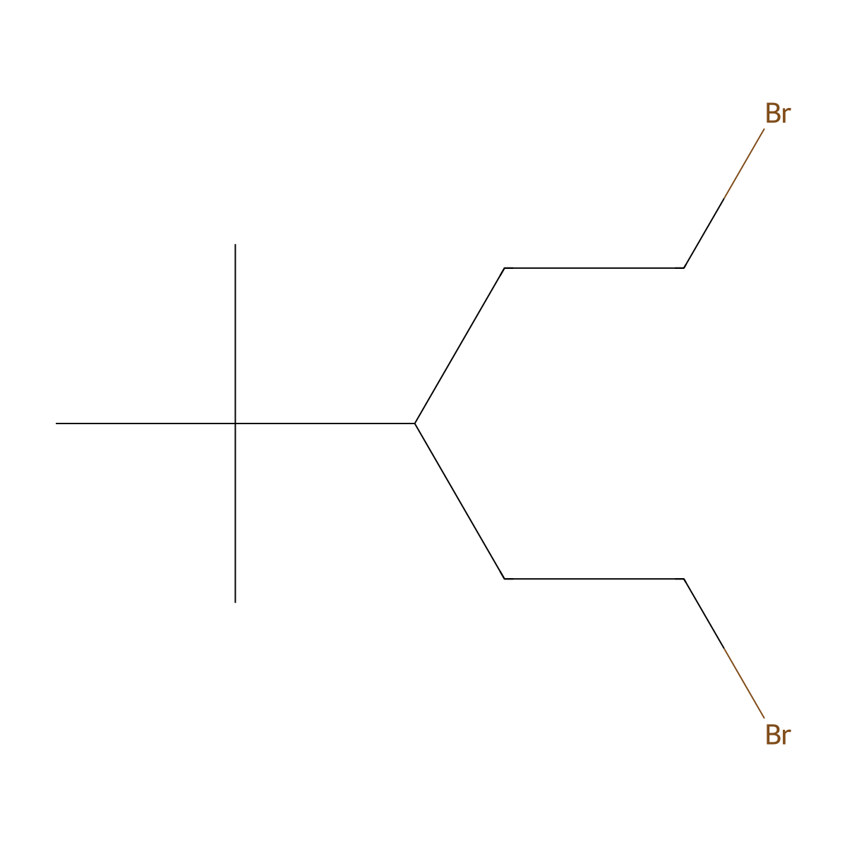 1-Bromo-3-(2-bromoethyl)-4,4-dimethylpentane molecular structure, CAS 758-75-8