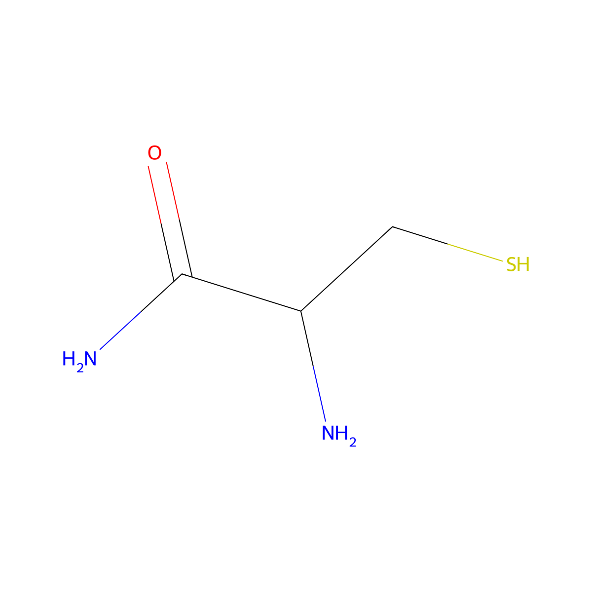 2-Amino-3-sulfanylpropanamide molecular structure, CAS 758-90-7