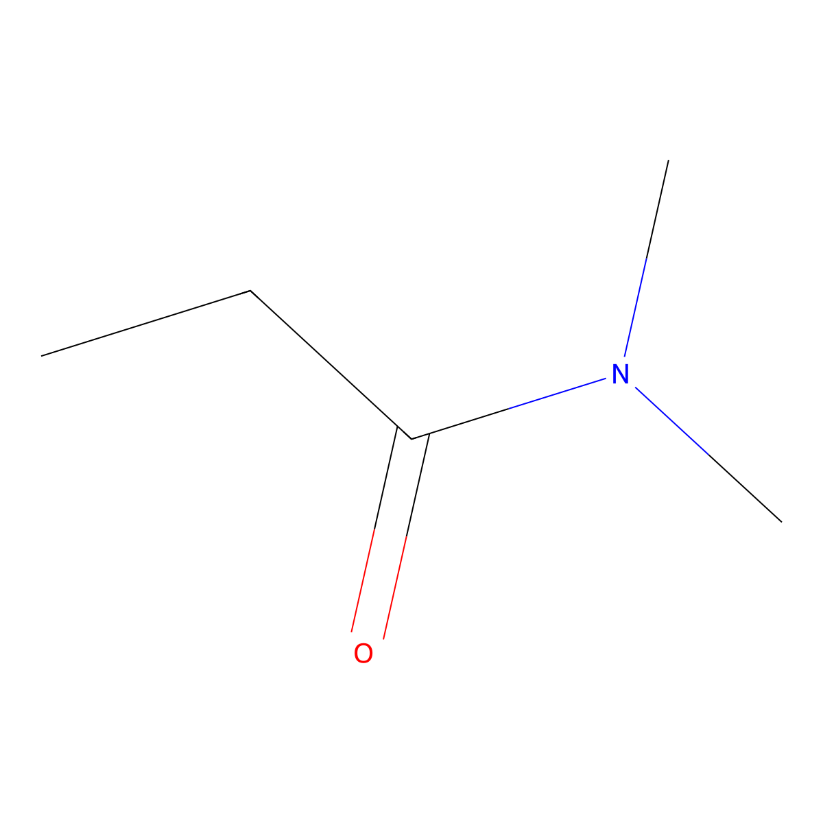 Propanamide, N,N-dimethyl- molecular structure, CAS 758-96-3