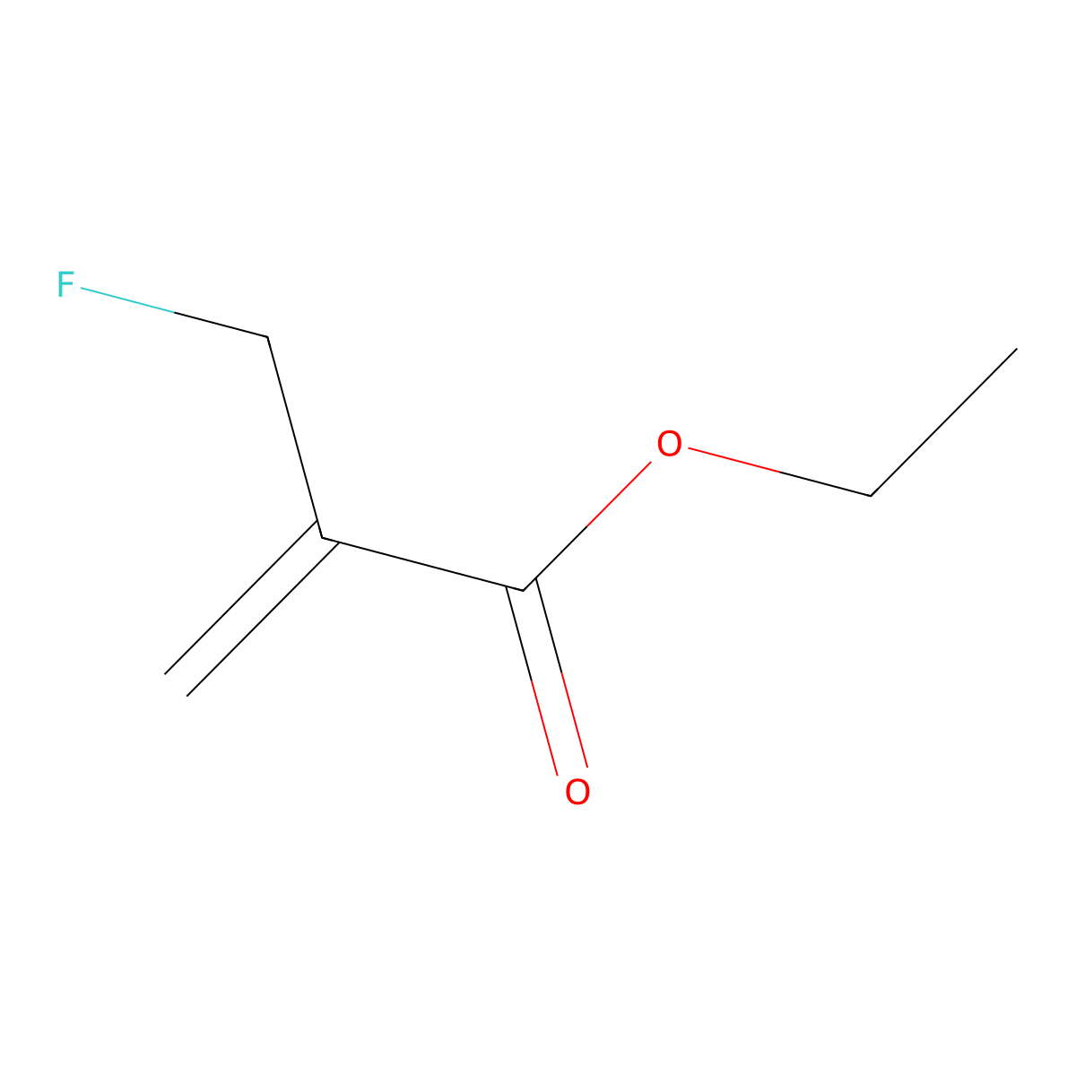 Ethyl 2-(fluoromethyl)prop-2-enoate molecular structure, CAS 7580-88-3