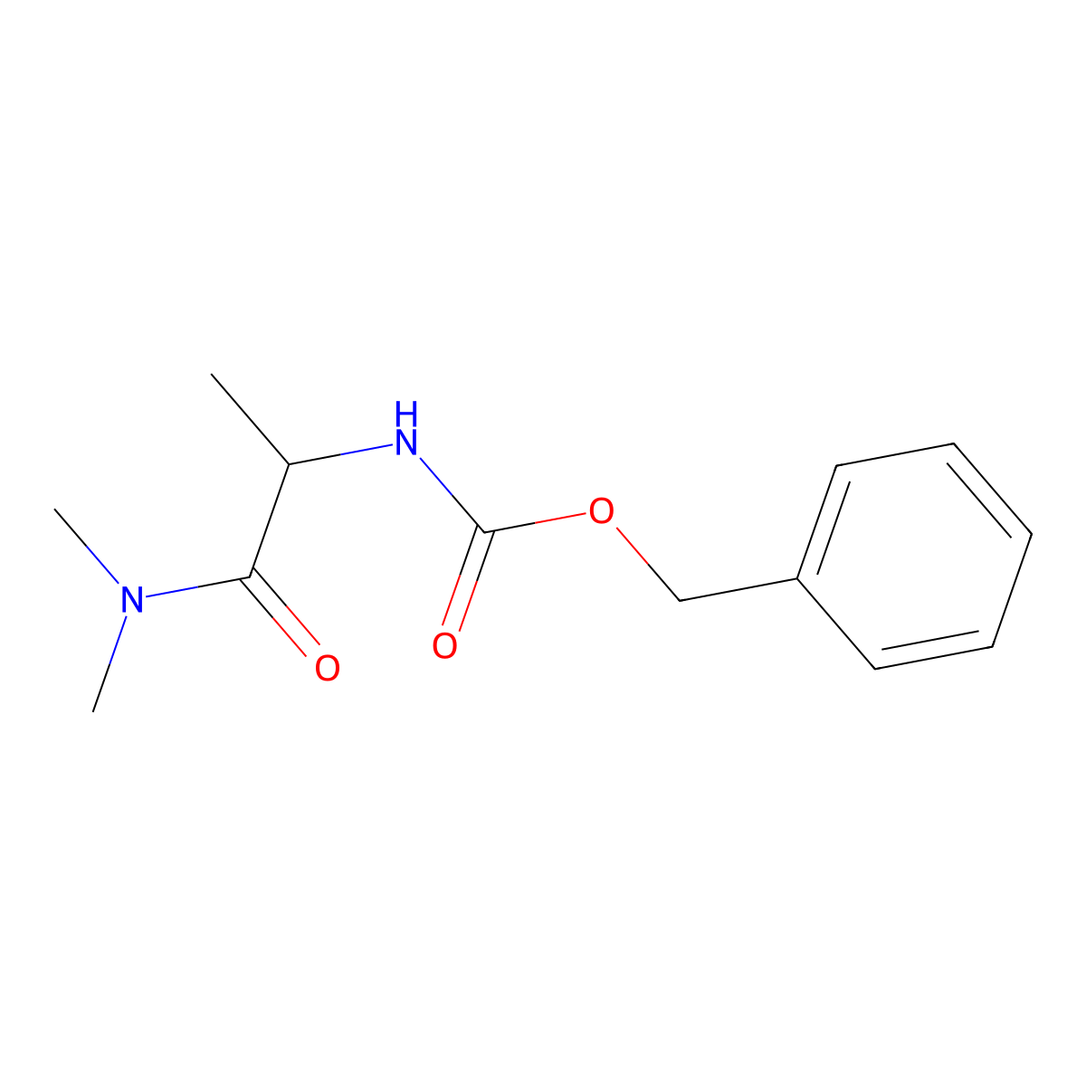 benzyl N-[1-(dimethylcarbamoyl)ethyl]carbamate molecular structure, CAS 75801-52-4