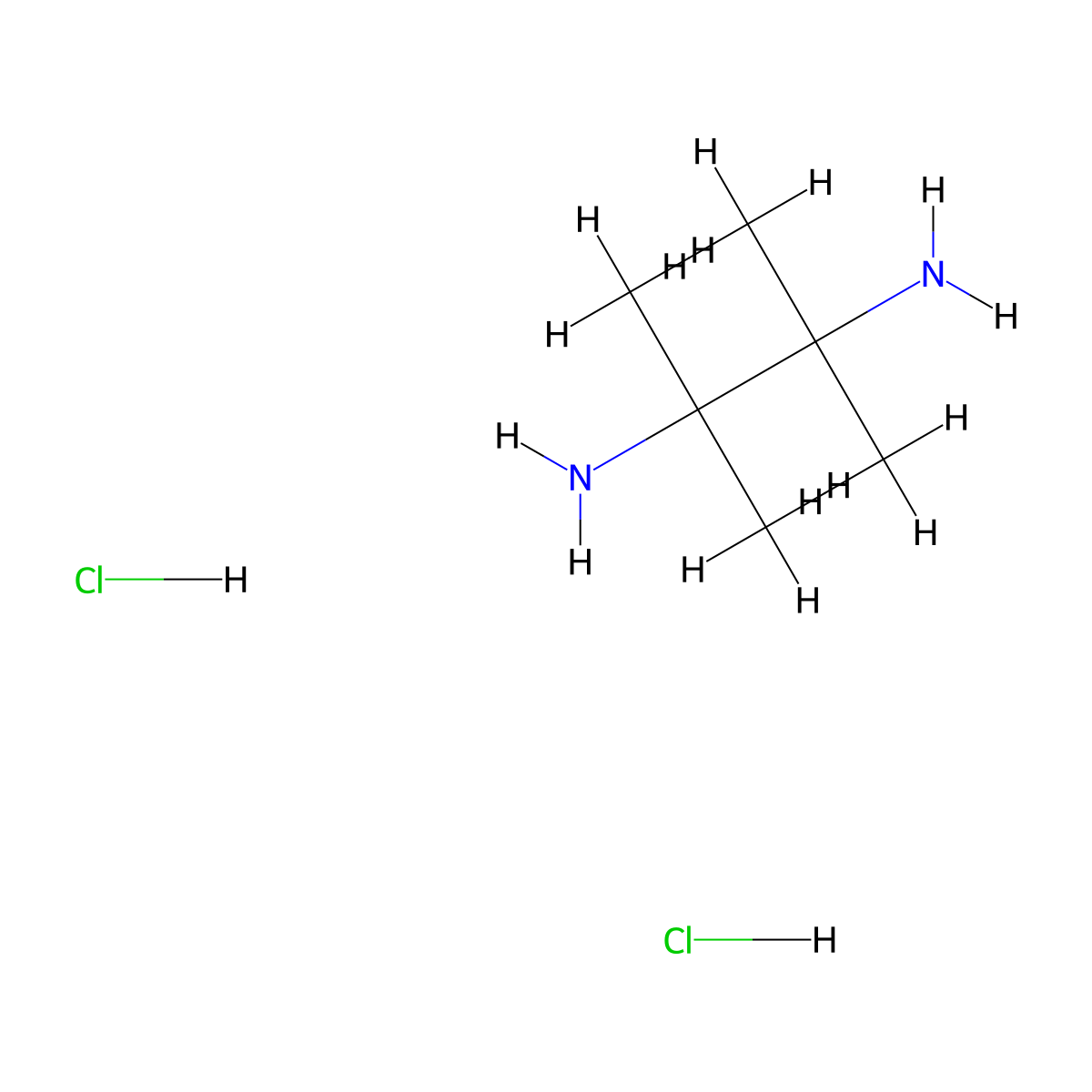2,3-Dimethylbutane-2,3-diamine dihydrochloride molecular structure, CAS 75804-28-3
