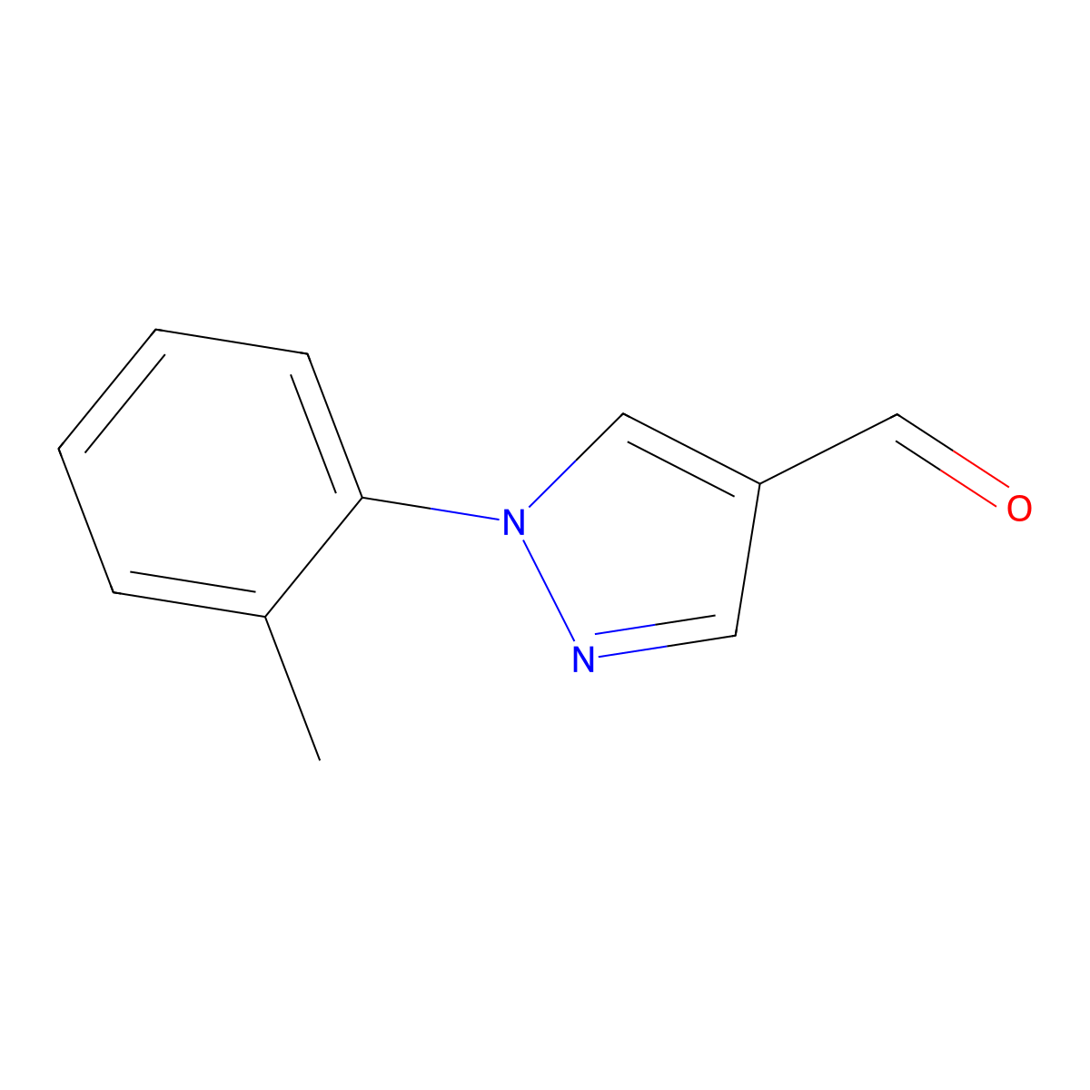 1-(2-Methylphenyl)-1H-pyrazole-4-carbaldehyde molecular structure, CAS 75815-74-6