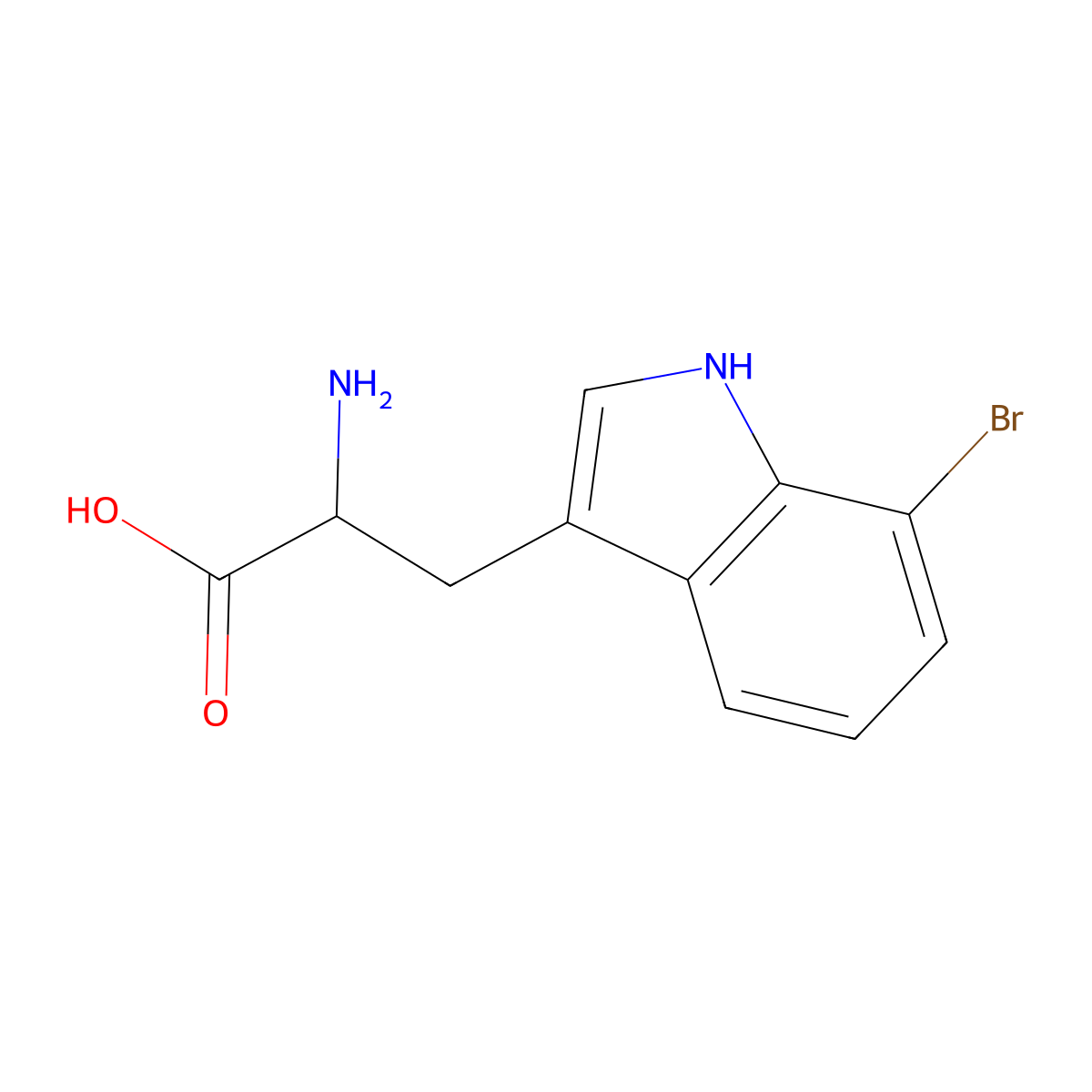 7-Bromo-l-tryptophan molecular structure, CAS 75816-19-2