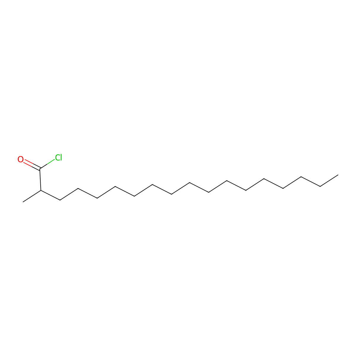 2-Methyloctadecanoyl chloride molecular structure, CAS 75817-66-2