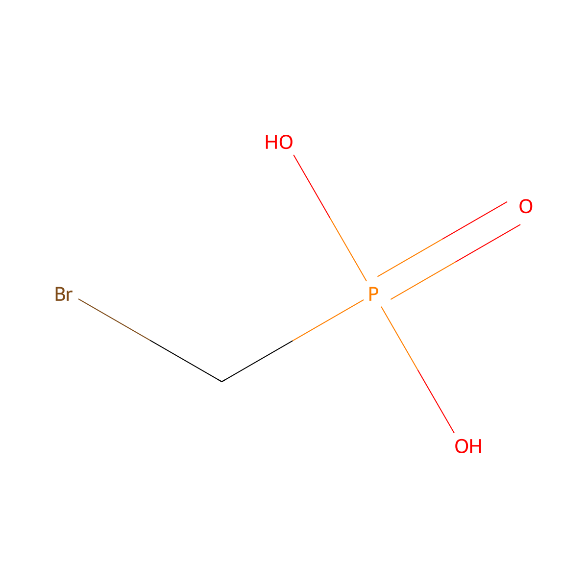 (Bromomethyl)phosphonic acid molecular structure, CAS 7582-40-3
