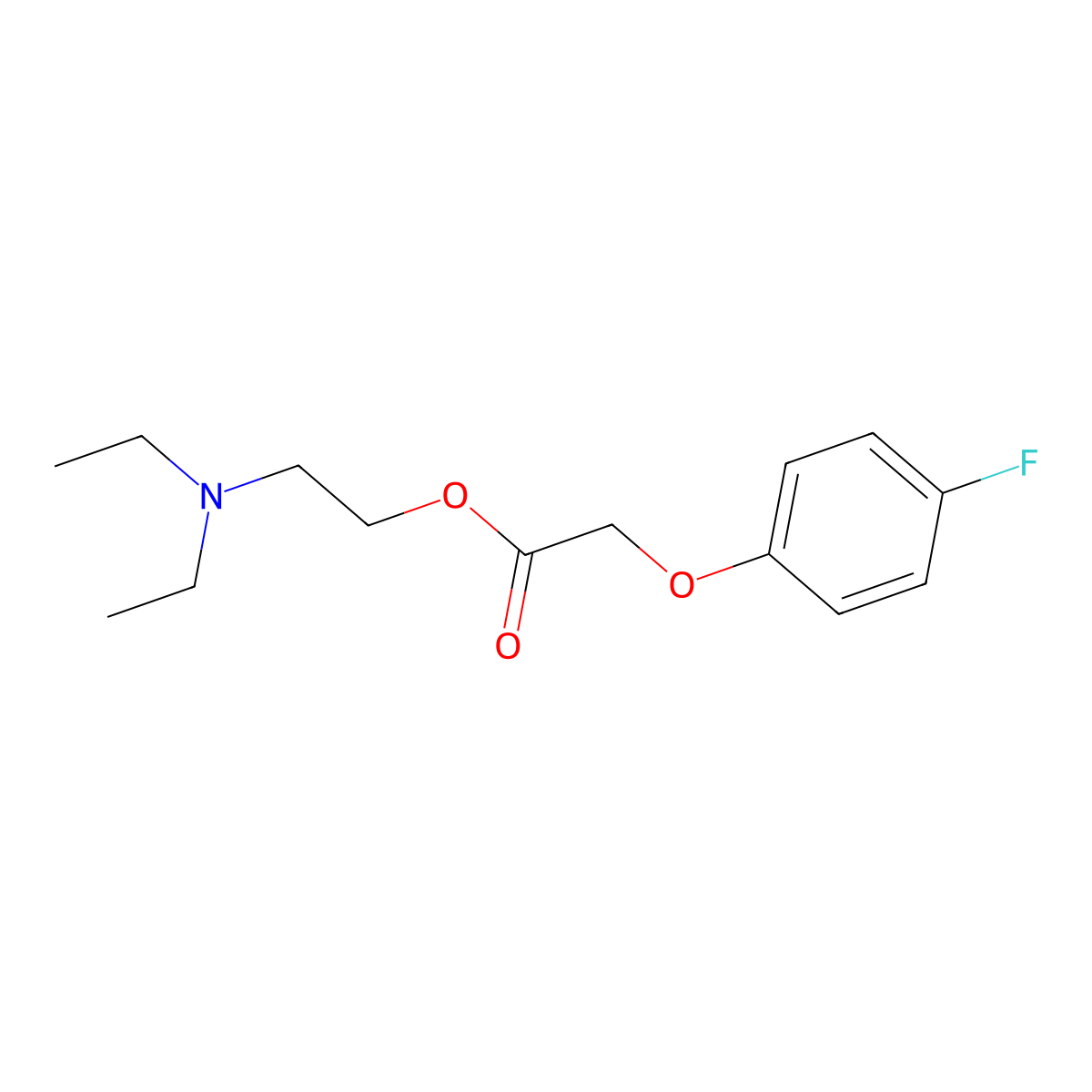 2-(Diethylamino)ethyl (4-fluorophenoxy)acetate molecular structure, CAS 7582-98-1