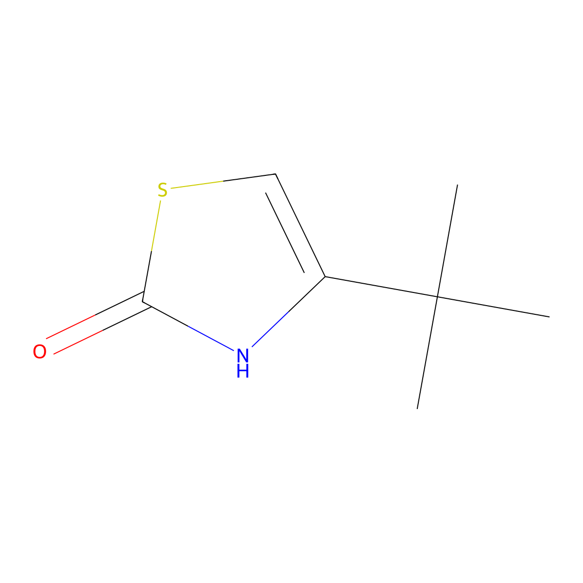4-Tert-butyl-2,3-dihydro-1,3-thiazol-2-one molecular structure, CAS 75820-45-0