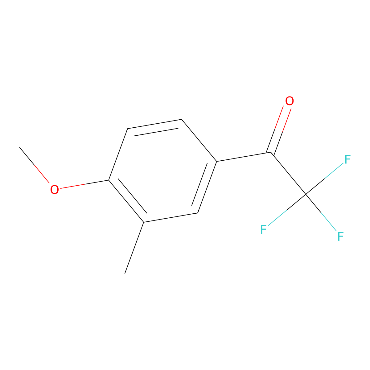 4'-Methoxy-3'-methyl-2,2,2-trifluoroacetophenone molecular structure, CAS 75822-11-6