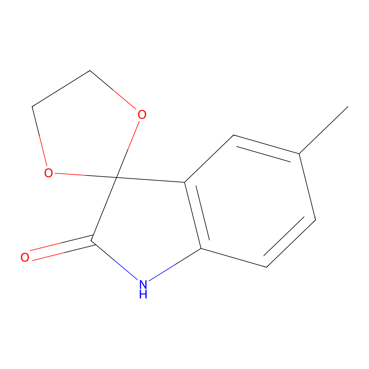 3-(1',3'-dioxolynyl)-5-methyl-1,3-dihydro-2H-indol-2-one molecular structure, CAS 75822-58-1