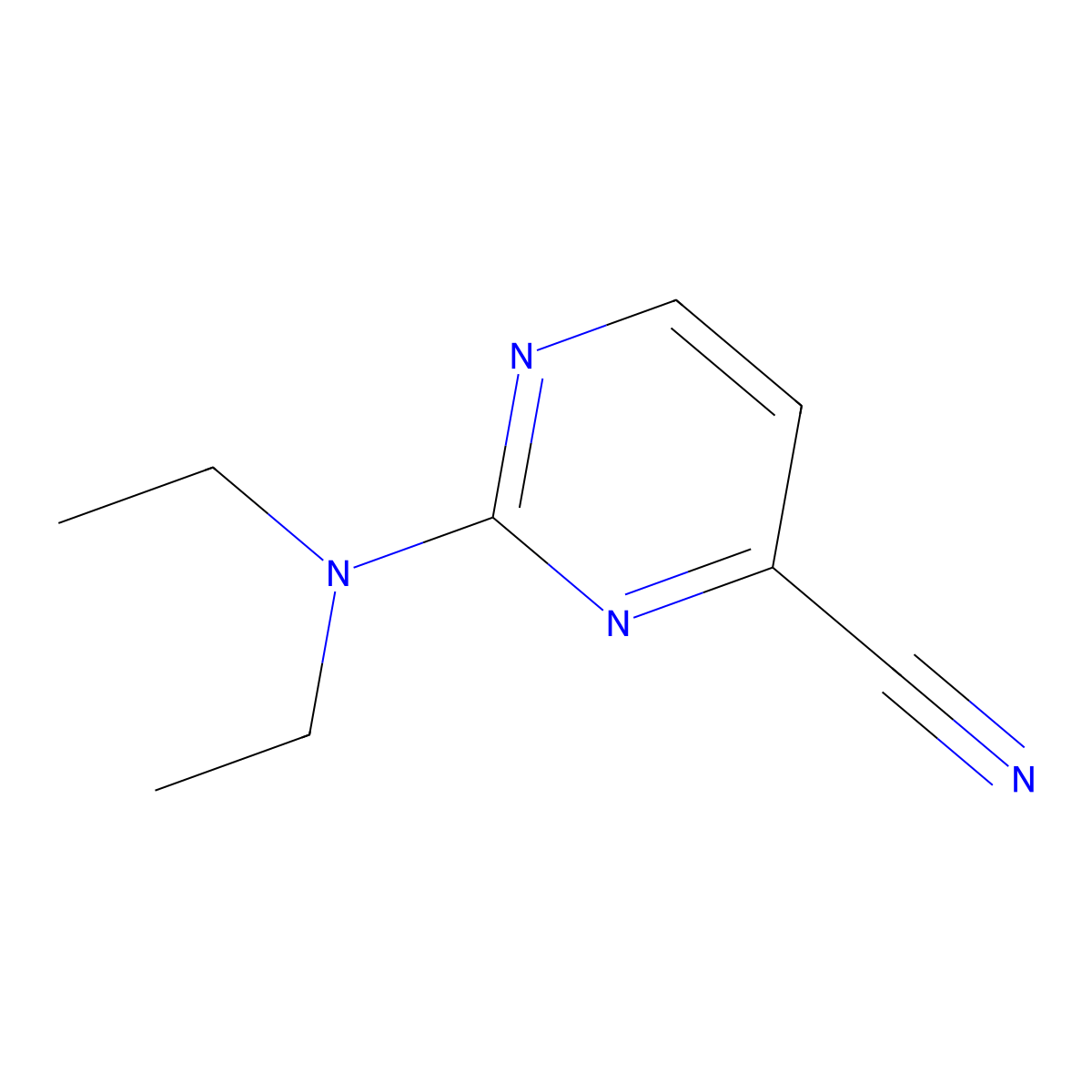 2-(Diethylamino)pyrimidine-4-carbonitrile molecular structure, CAS 75825-49-9