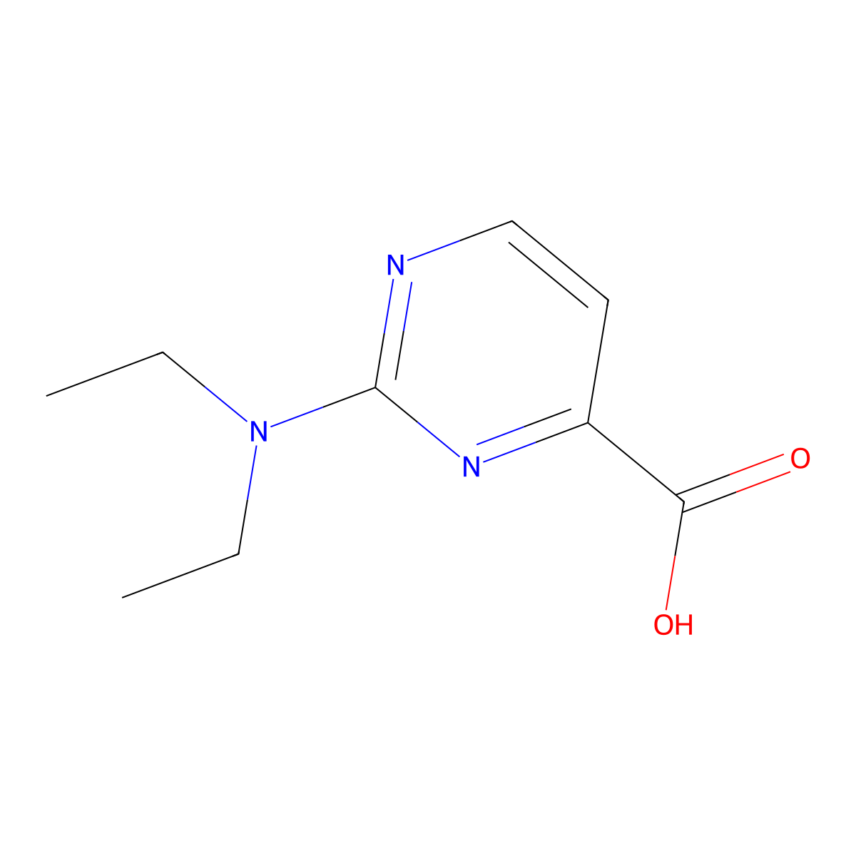 2-(Diethylamino)pyrimidine-4-carboxylic acid molecular structure, CAS 75825-54-6