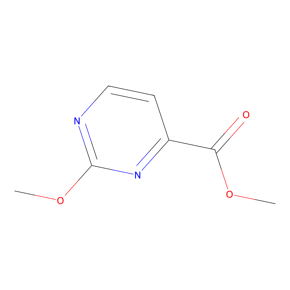 Methyl 2-methoxypyrimidine-4-carboxylate molecular structure, CAS 75825-59-1
